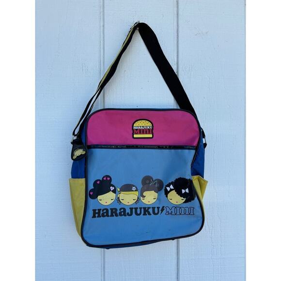 Harajuku Mini Messenger Bag,‎ Pockets, Zipped, Technology Sleeve - Picture 1 of 7